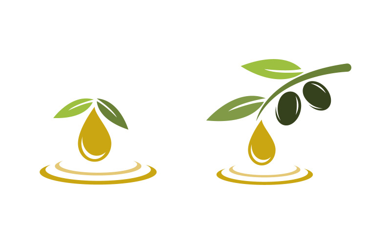 Olive Oil leaf vector logo icon illustration design v.7 Logo Template