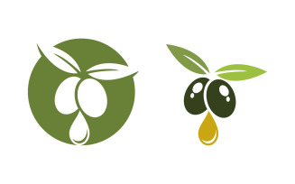 Olive Oil leaf vector logo icon illustration design v.9