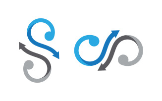 S Letter Logo Icon illustration design Template v.2