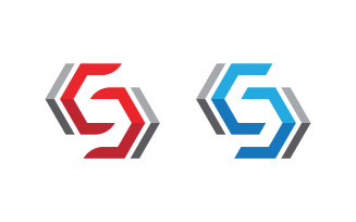 S Letter Logo Icon illustration design Template v.9