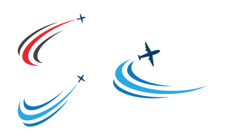 Airplane icon travel illustration design Logo Template v.1