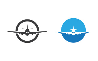 Airplane icon travel illustration design Logo Template v.2