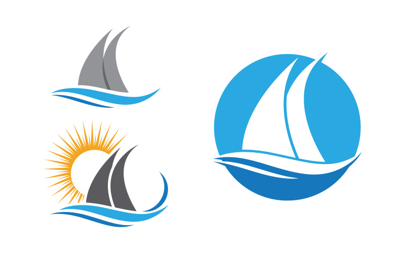 Cruise ship vector icon Logo Template illustration design v.20