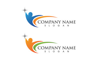 Healthy life Human character logo sign illustration v.219