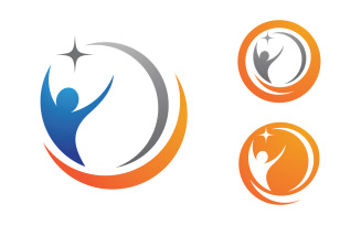 Healthy life Human character logo sign illustration v.221