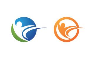 Healthy life Human character logo sign illustration v.223