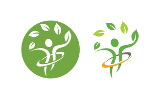 Healthy life Human character logo sign illustration v.224