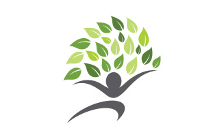 Healthy life Human character logo sign illustration v.225