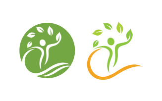 Healthy life Human character logo sign illustration v.226