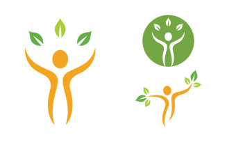 Healthy life Human character logo sign illustration v.227