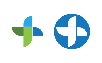 Hospital Healthy life Medical with leaf Logo template v.11