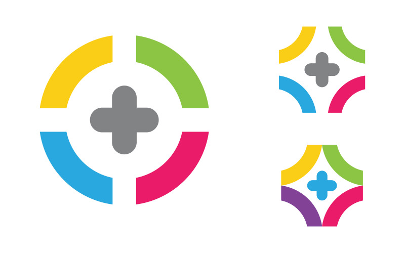 Hospital Healthy life Medical with leaf Logo template v.13 Logo Template