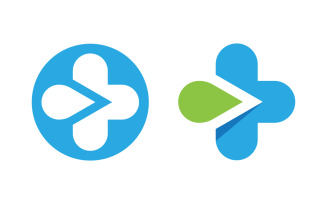 Hospital Healthy life Medical with leaf Logo template v.3