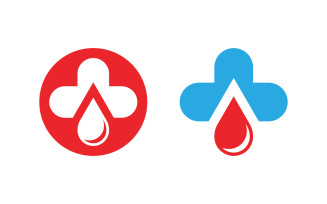 Hospital Healthy life Medical with leaf Logo template v.7