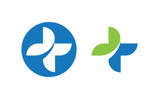 Hospital Healthy life Medical with leaf Logo template v.8