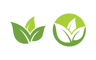 Nature leaf ecology vegan concept Logo illustration v.84