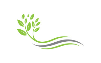 Nature leaf ecology vegan concept Logo illustration v.86
