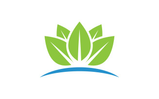 Nature leaf ecology vegan concept Logo illustration v.87