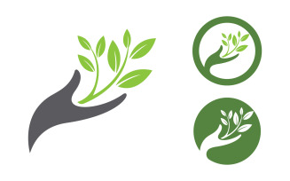 Nature leaf ecology vegan concept Logo illustration v.89