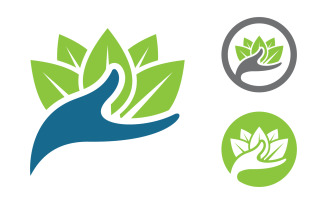 Nature leaf ecology vegan concept Logo illustration v.92