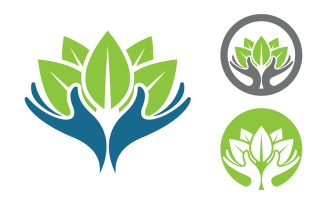 Nature leaf ecology vegan concept Logo illustration v.93