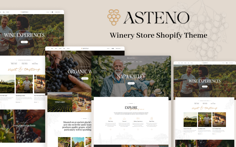 Ap Asteno Wine - Winery Store Shopify Theme