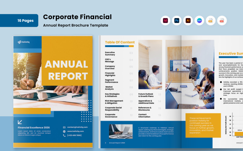 Corporate Financial Annual Report Design Corporate Identity