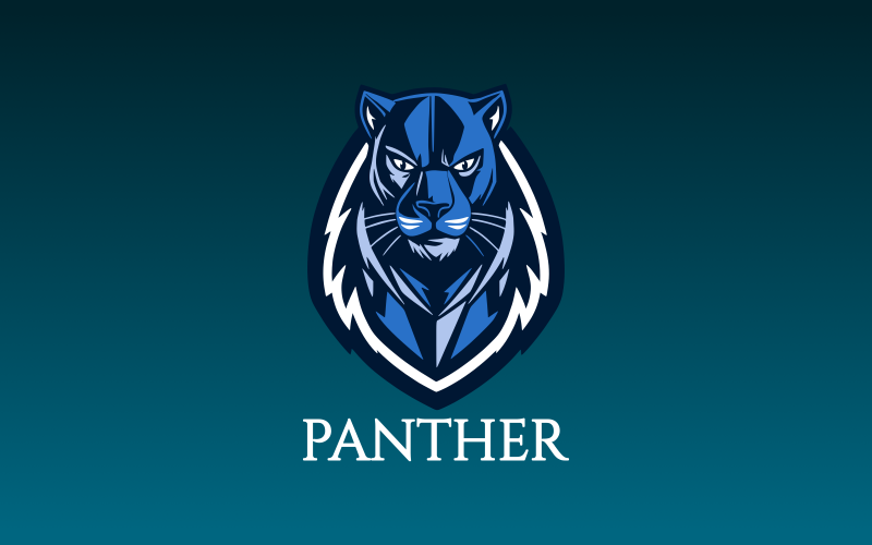 Creative Black Panther Badge Logo Design Logo Template