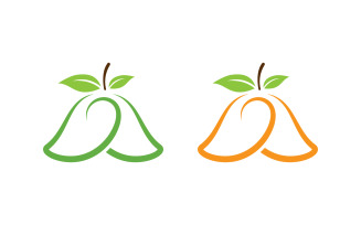Mango fresh fruit logo design Vector icon Template v.3