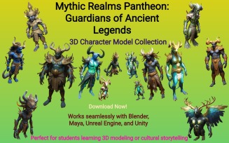 Mythic Realms Pantheon: Guardians of Ancient Legends 3D Model