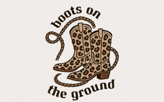 Boots on the Ground PNG, Cowgirl Boots, Floral Western Shirt Design, Country Sublimation, Rodeo