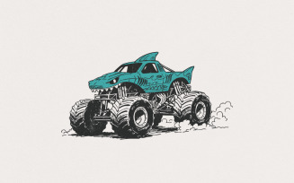 Monster Truck PNG, Unique Truck Art, Sublimation Design, Trendy PNG, Digital Download Art, Monster