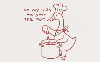 On My Way To Stir The Pot PNG, Trendy Digital Download, Sarcastic Sublimation PNG, Goose TShirt