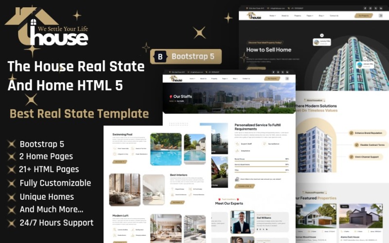 The House Real Estate Template Website Template