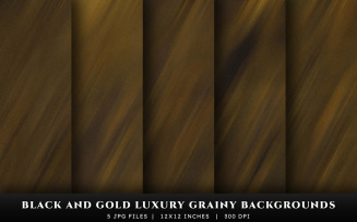 Black and Gold Luxury Grainy Texture Backgrounds