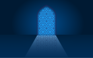 Blue Arabian Islamic Background