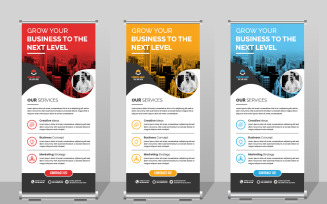 Business Roll up banner template, Corporate Business Roll-up banner or business rack card