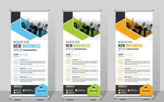 Business Roll up banner template, Professional corporate roll up banner design or pull up