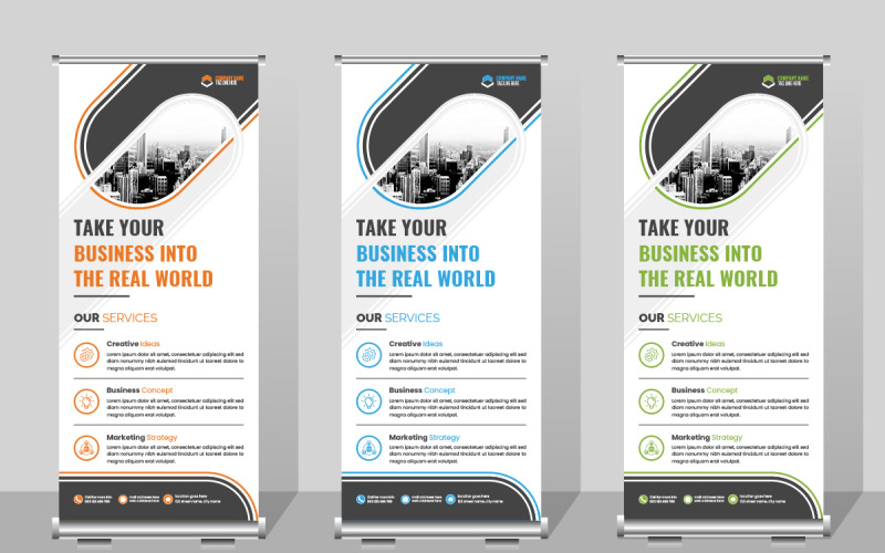 Modern business rack card or dl flyer templates Illustration