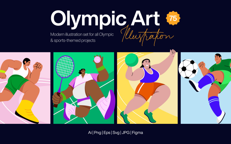 Olympic Illustration Art Set