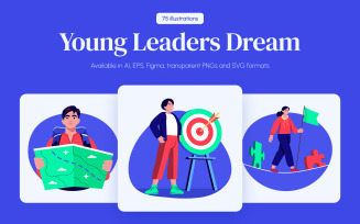 Young Leaders Dream Illustration Set