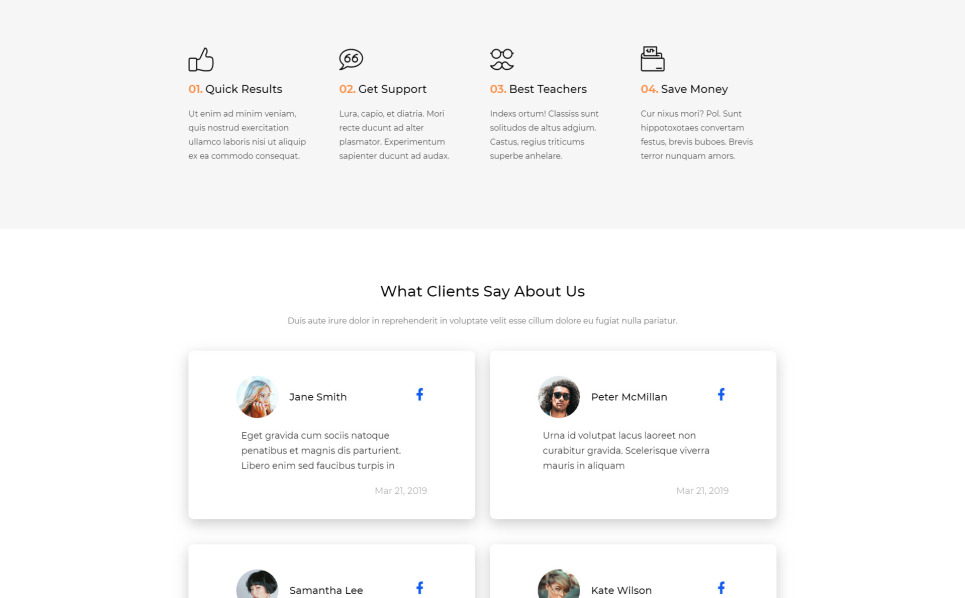 Free Website Template - Learning Center