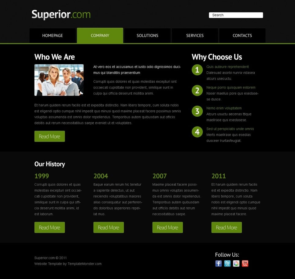 Free Business Website Template jQuery Slider