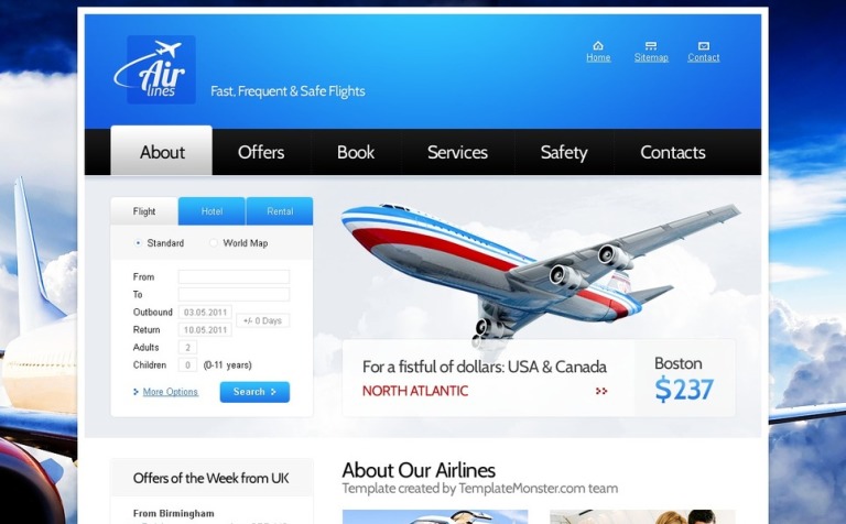 Virtual Airlines Website Templates