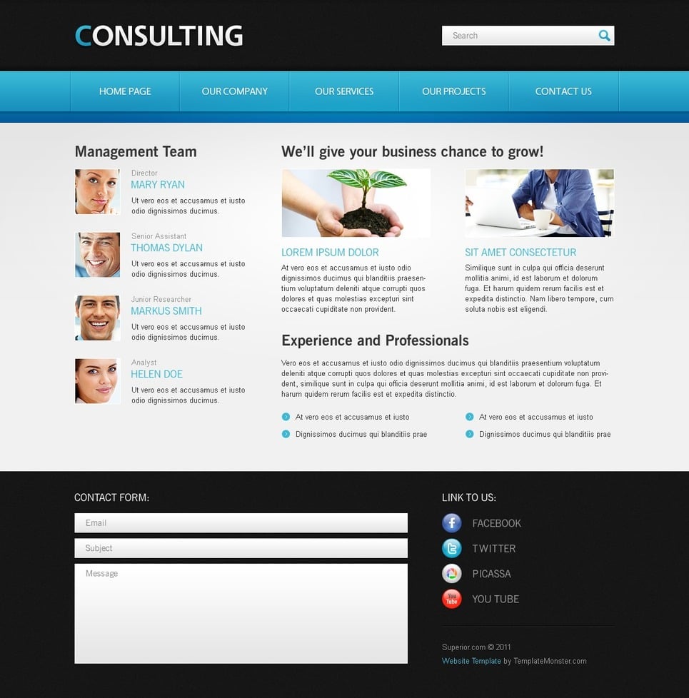 Download Free Website Template for Consulting Business