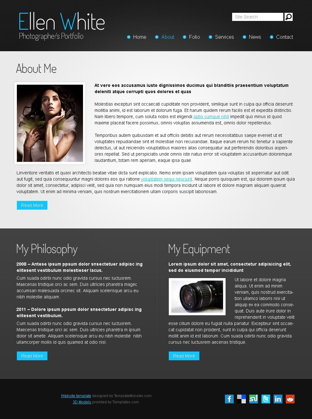 Free Website Template - Photographer's Portfolio