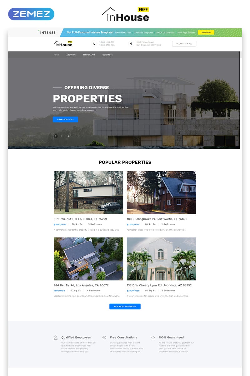 Free Website Template - Real Estate