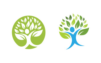 Healthy life Human character logo sign illustration v.228