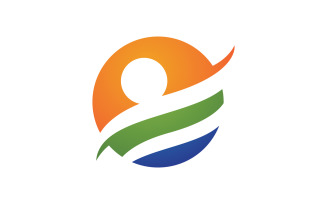 Healthy life Human character logo sign illustration v.229