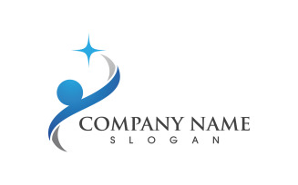 Healthy life Human character logo sign illustration v.230